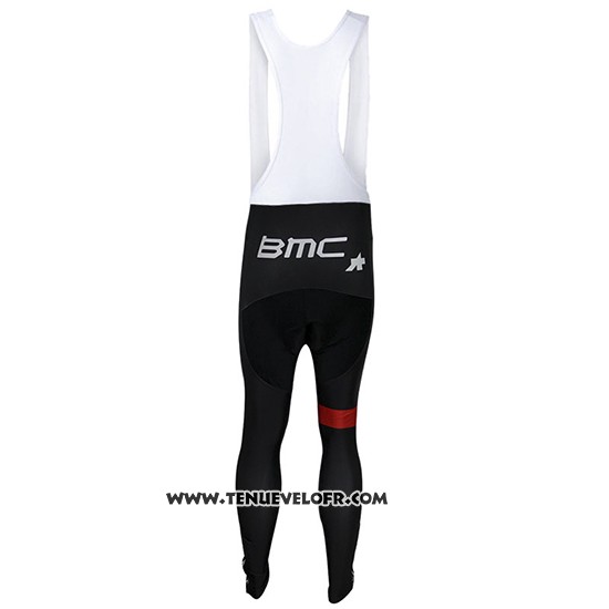 2017 Maillot Ciclismo BMC Rouge et Vert Manches Longues et Cuissard
